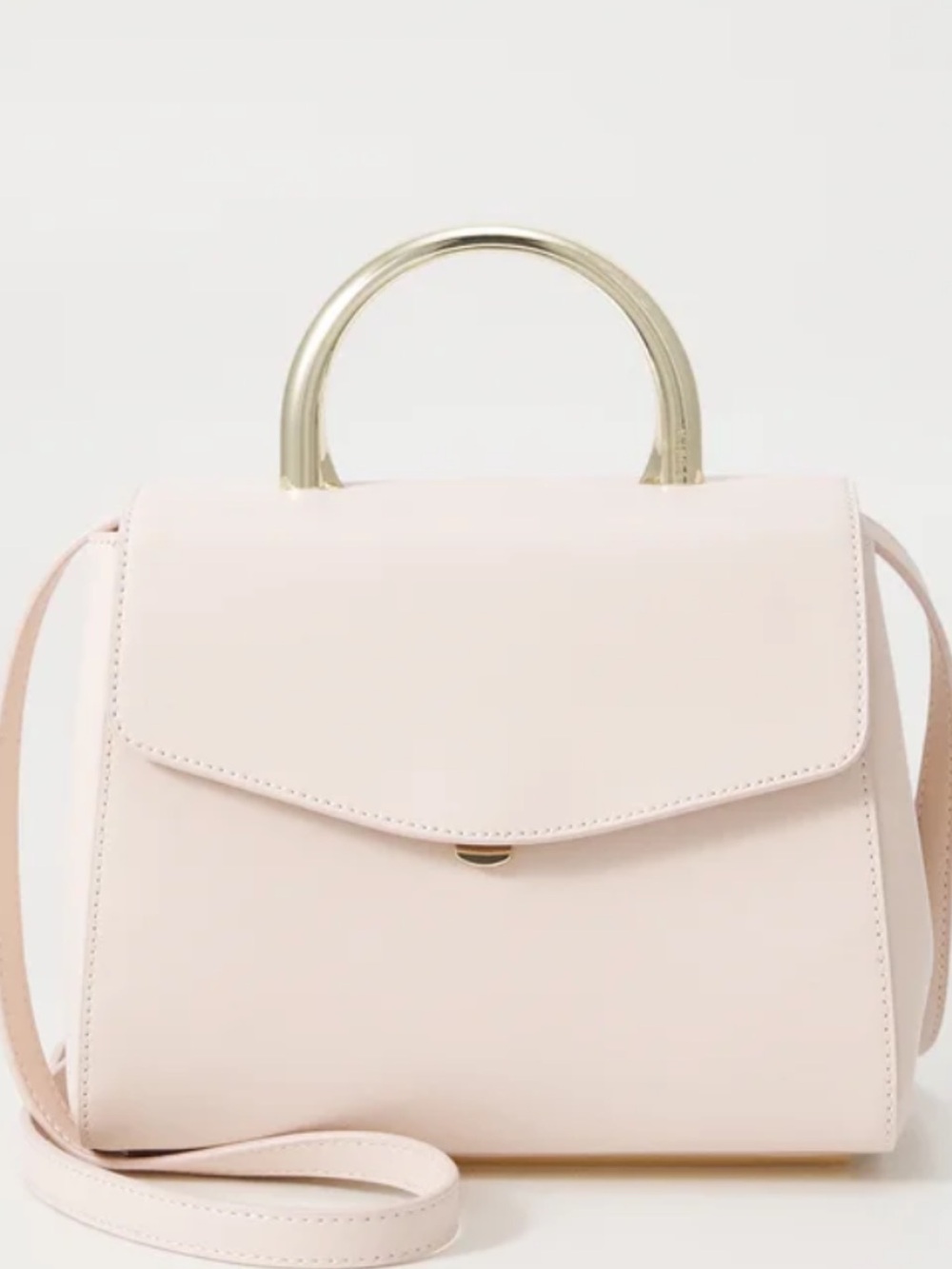Furla Meridiana Light Pink Leather Handbag with distinctive metallic Top Handle - Picture 2 of 14